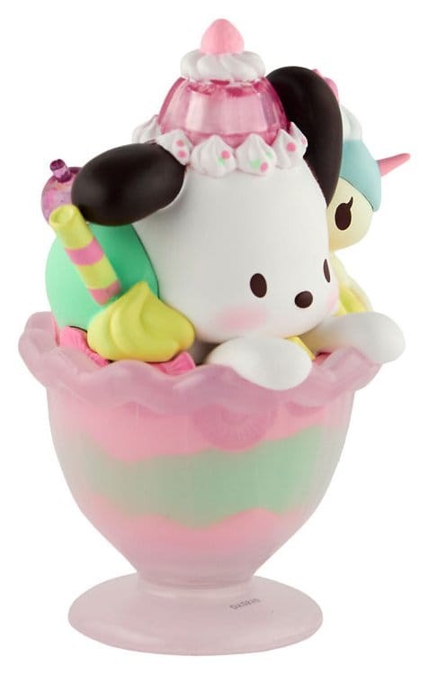 Hello Kitty & Friends Window Box Figure Fast Food Pochacco Pink Unicorn Sundae 9 cm 0840080829623