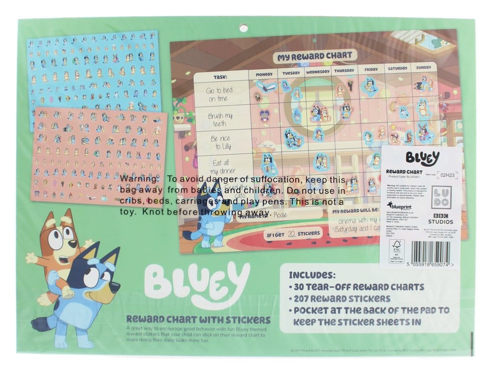 Bluey Reward Chart Set 5055918659074