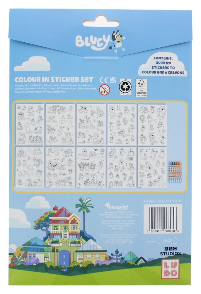 Bluey Sticker Colouring Set 5055918668458