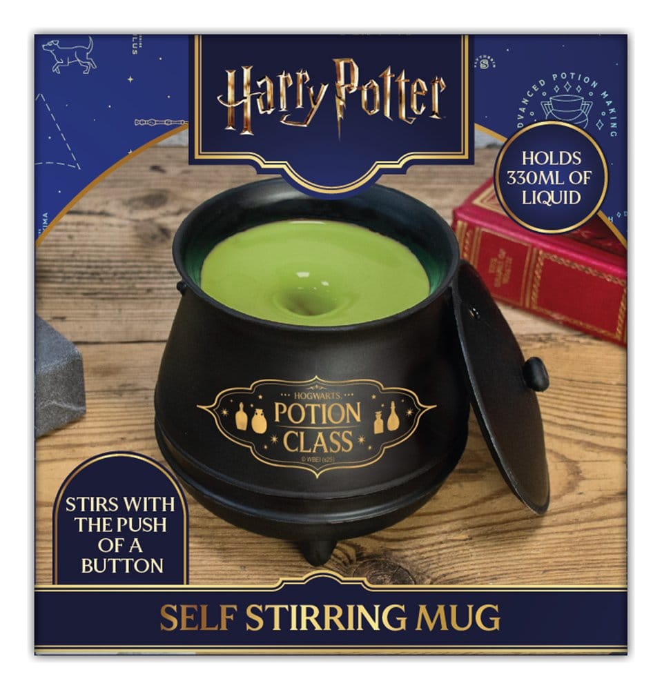 Harry Potter Mug Self-Stirring Cauldron with Lid Magical Locations 5056563705901