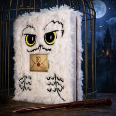 Harry Potter Plush Notebook Set with Pen Hedwig Magical Locations 5056563706557