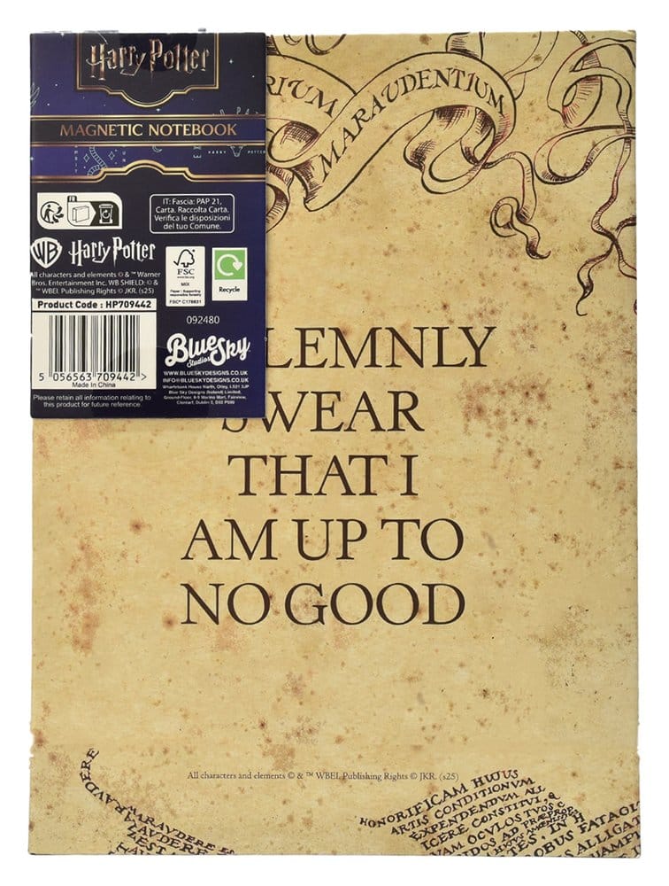 Harry Potter Notebook A5 Marauder's Map 5056563709442