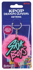 KPop Demon Hunters Pom Pom Keychain Saja Boys 5056563722496