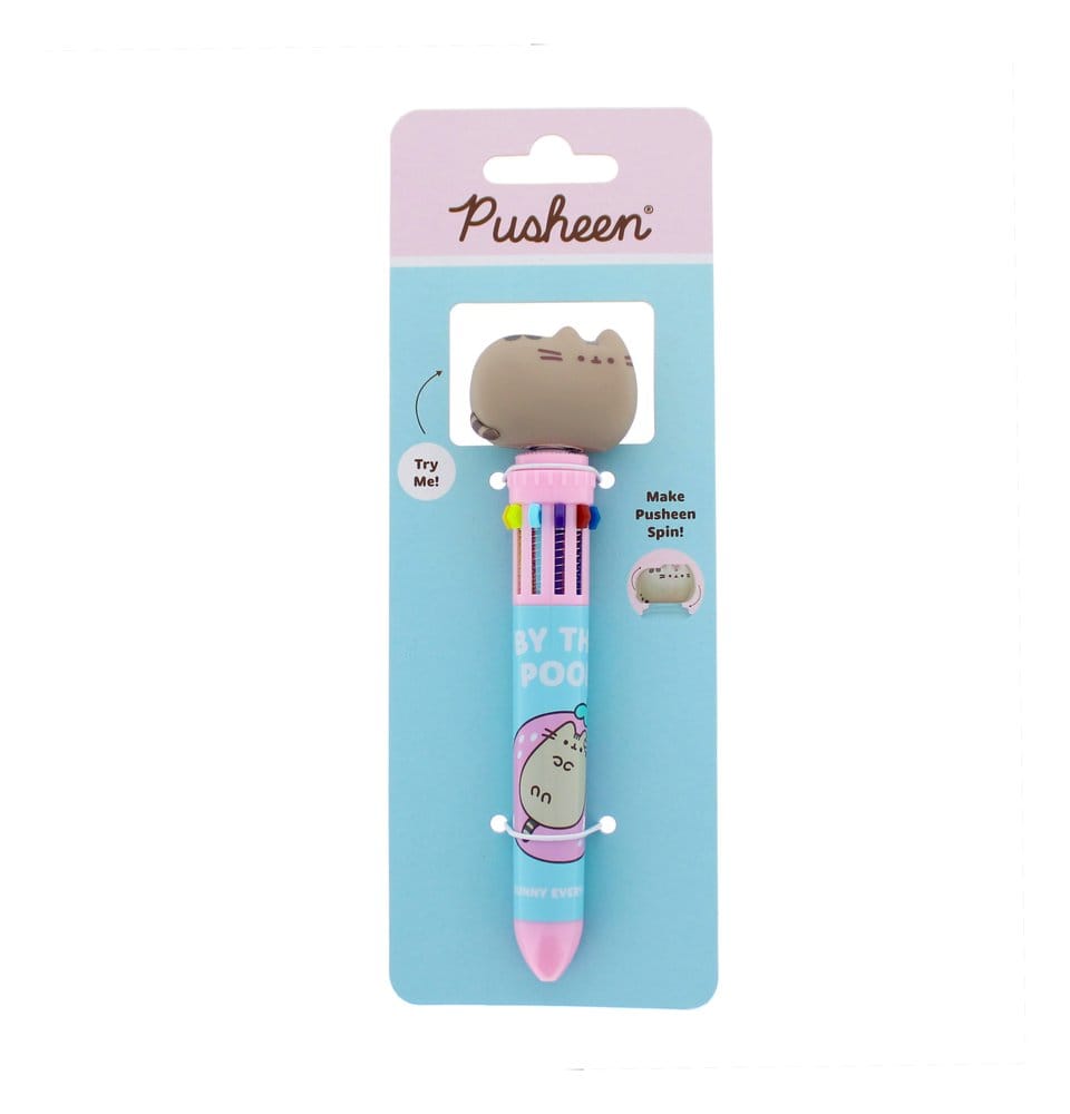 Pusheen Multi Colour Pen Spinny By The Pool Blue 5055918667697