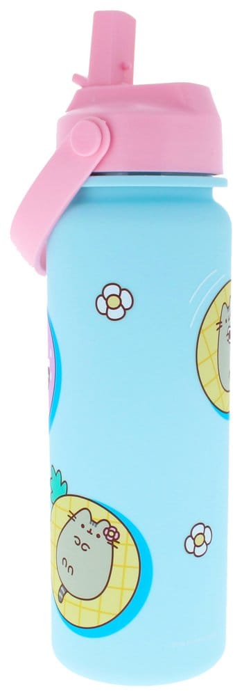 Pusheen Water Bottle Flip Top By The Pool Blue 5055918667772