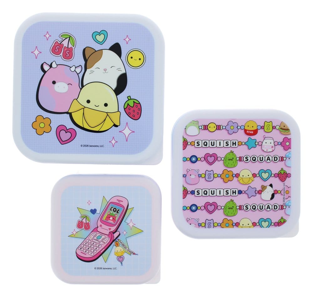 Squishmallows Snack Boxes 3-Pack 5055918667307