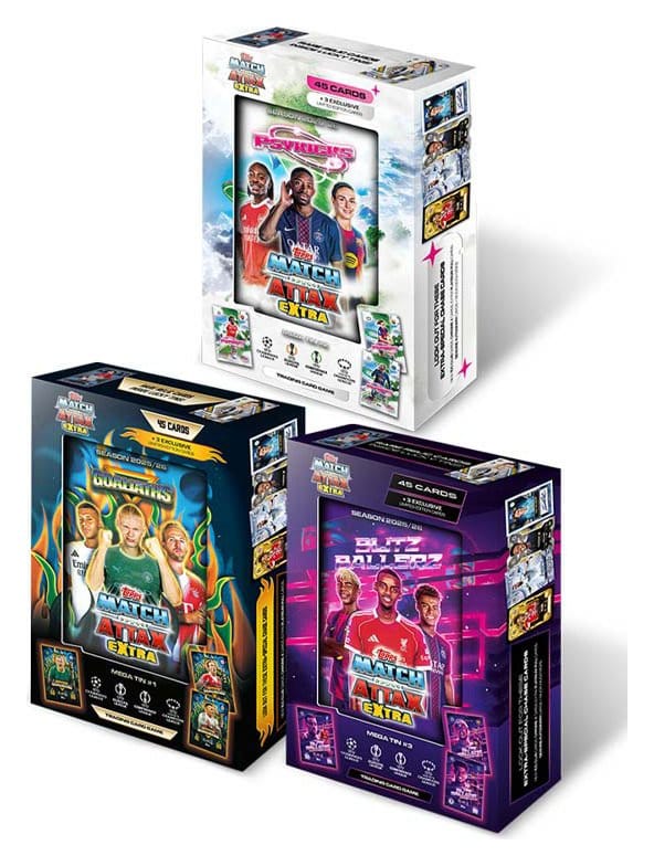 UEFA Champions League Match Attax Extra Trading Cards 2025/26 Mega Tin 5053307078802