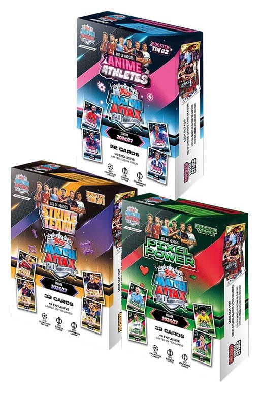 UEFA Club Competition Match Attax 2026/27 Trading Cards Age of Heroes Mini Tin 5053307087569