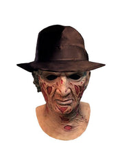 A Nightmare On Elm Street Deluxe Latex Mask with Hat Freddy Krueger 0811501033578
