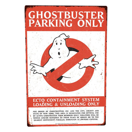 Ghostbusters Metal Sign Parking 0810116281312