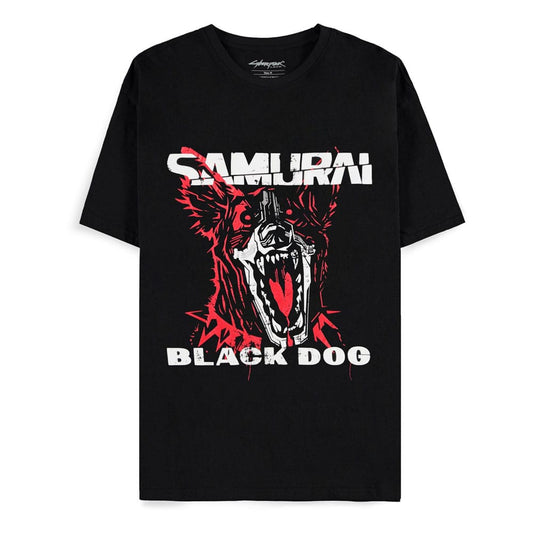 Cyberpunk 2077 T-Shirt Black Dog Samurai Album Art Size S 8718526183153