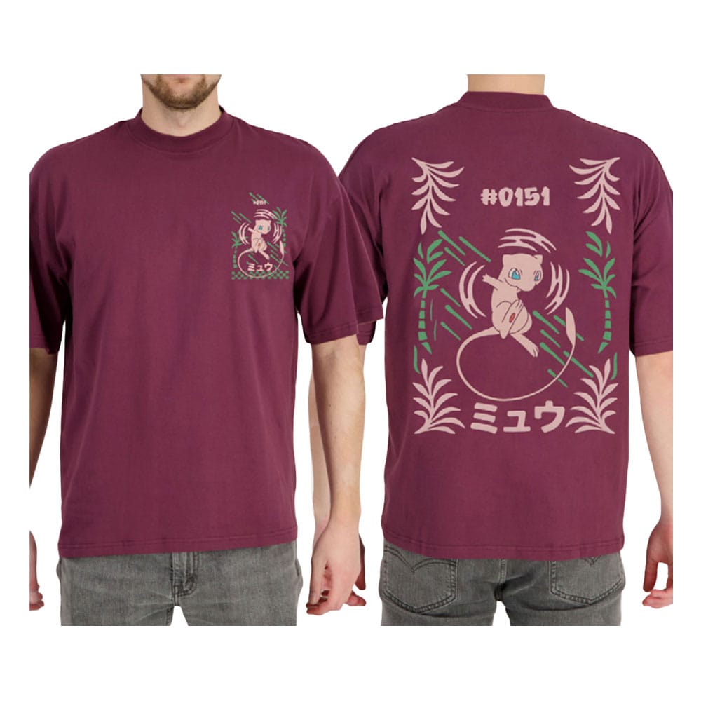 Pokémon T-Shirt Bordeaux Mew Size S 8718526427318