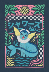 Pokémon T-Shirt Navy Vaporeon Size S 8718526427561