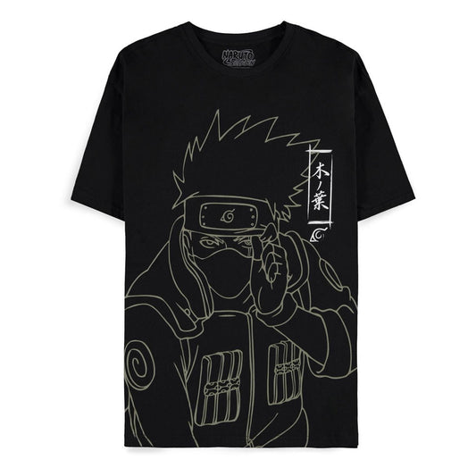Naruto Shippuden T-Shirt Kakashi Line Art Size S 8718526395457
