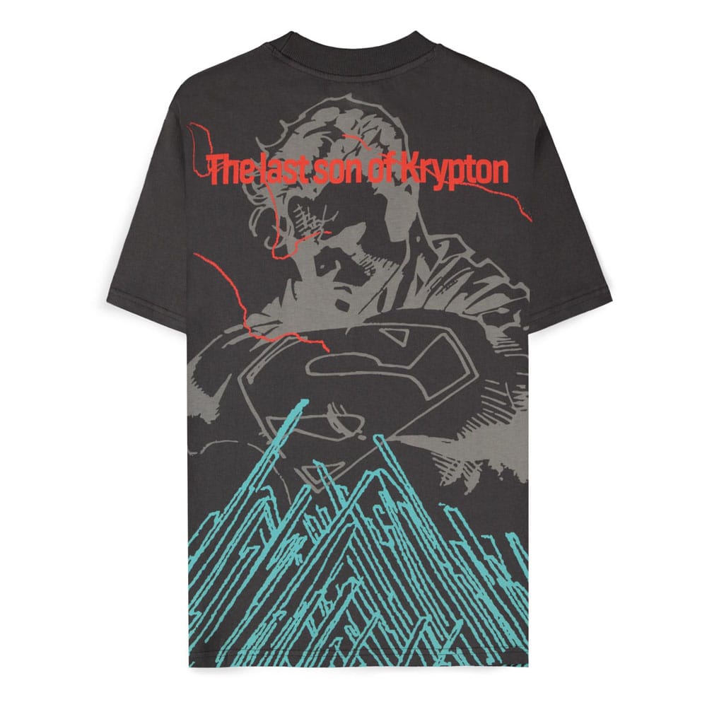DC Comics T-Shirt Superman Dark Grey son of Krypton Size S 8718526412109