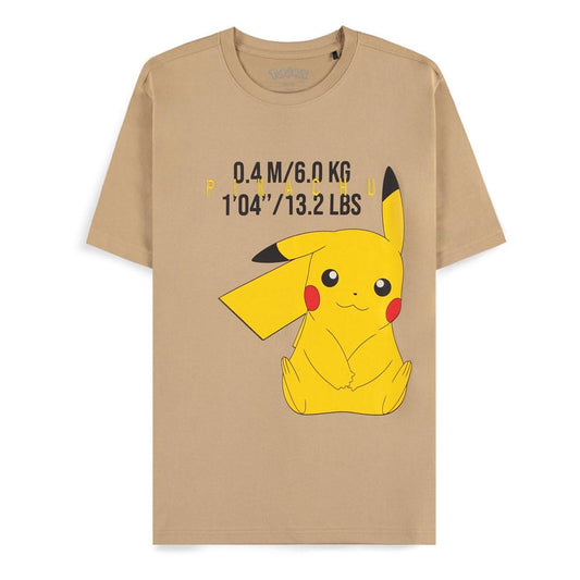 Pokemon T-Shirt Beige Pikachu Size S 8718526191127