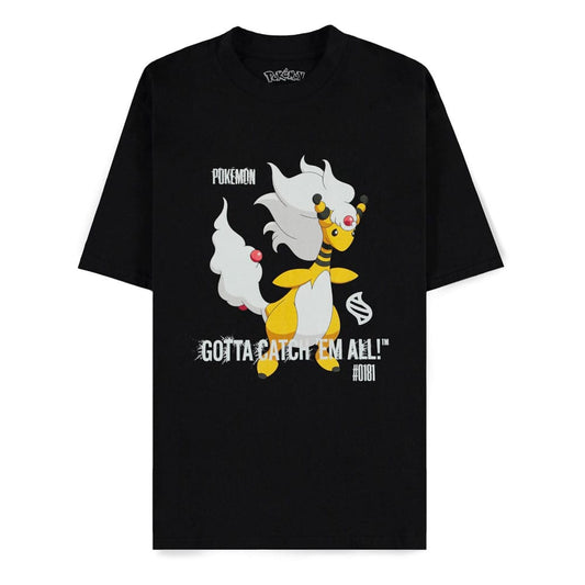 Pokémon Mega Evolutions T-Shirt Mega Ampharos Gotta Catch Em All Size S 8718526425185