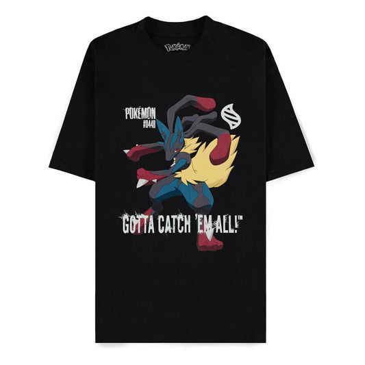 Pokémon Mega Evolutions T-Shirt Mega Lucario Gotta Catch Em All Size S 8718526425239