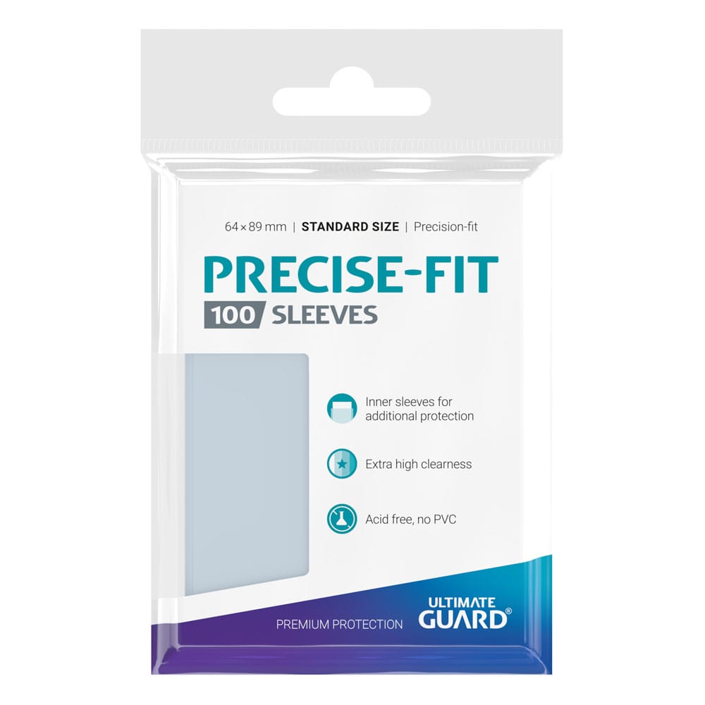 Ultimate Guard Precise-Fit Sleeves Standard Size Transparent (100) - Amuzzi