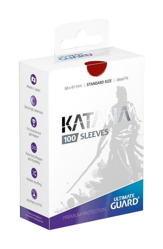 Ultimate Guard Katana Sleeves Standard Size Red (100) 4260250073780