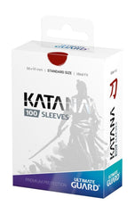 Ultimate Guard Katana Sleeves Standard Size Red (100) - Amuzzi