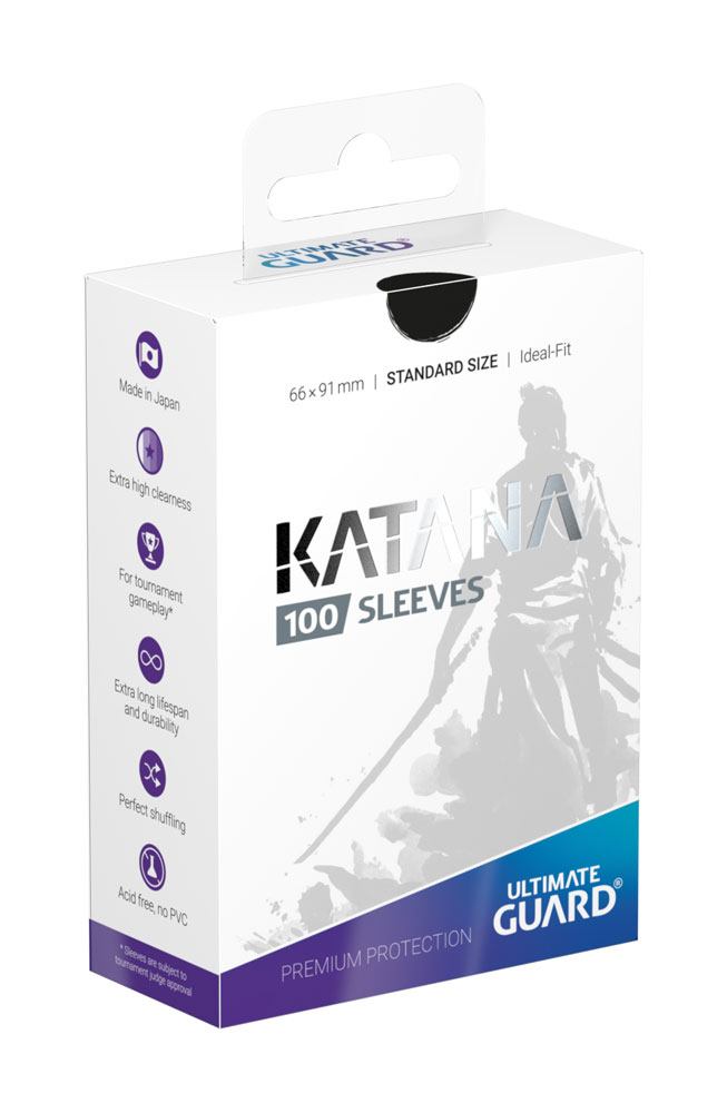 Ultimate Guard Katana Sleeves Standard Size (100) - Black 4260250073810