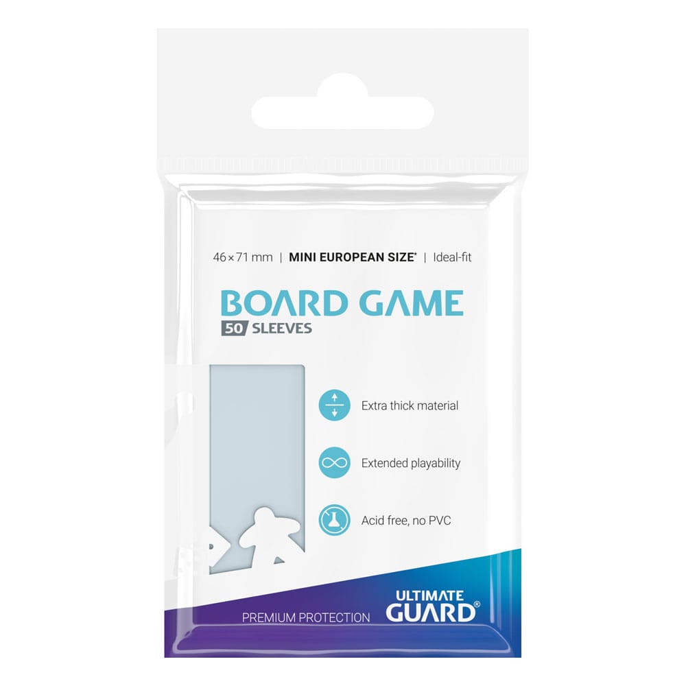 Ultimate Guard Premium Soft Sleeves For Board Game Cards Mini European (50) - Amuzzi