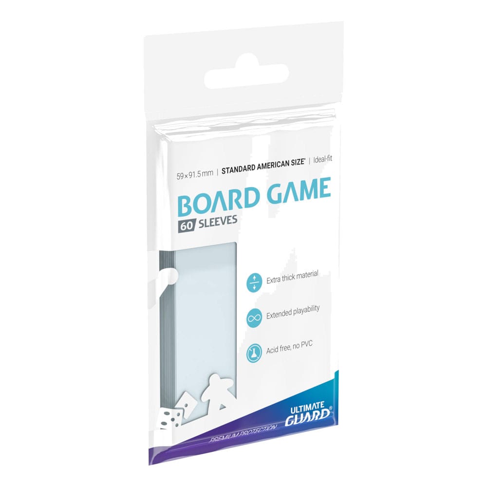 Ultimate Guard Premium Soft Sleeves For Board Game Cards Standard American (60) - Amuzzi