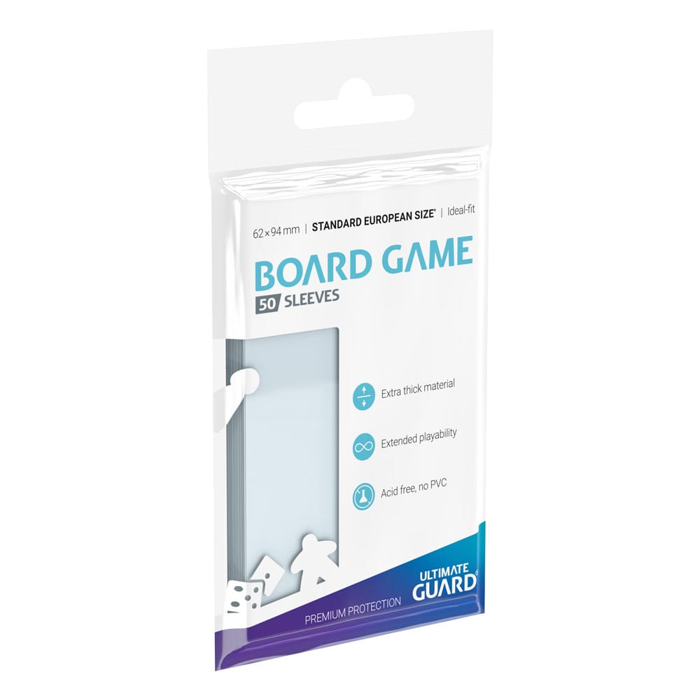 Ultimate Guard Premium Soft Sleeves For Board Game Cards Standard European (50) - Amuzzi