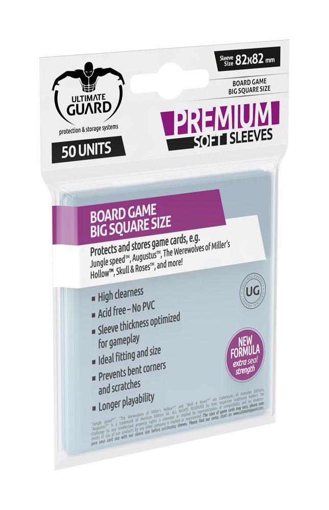 Ultimate Guard Premium Soft Sleeves For Board Game Cards Big Square (50) - Amuzzi