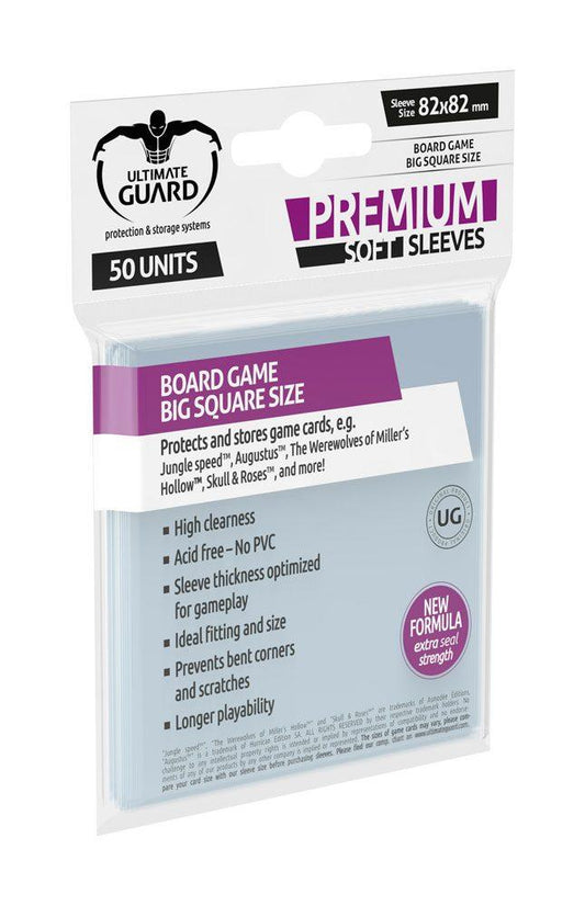 Ultimate Guard Premium Soft Sleeves for Board Game Cards Big Square (50) 4260250075333