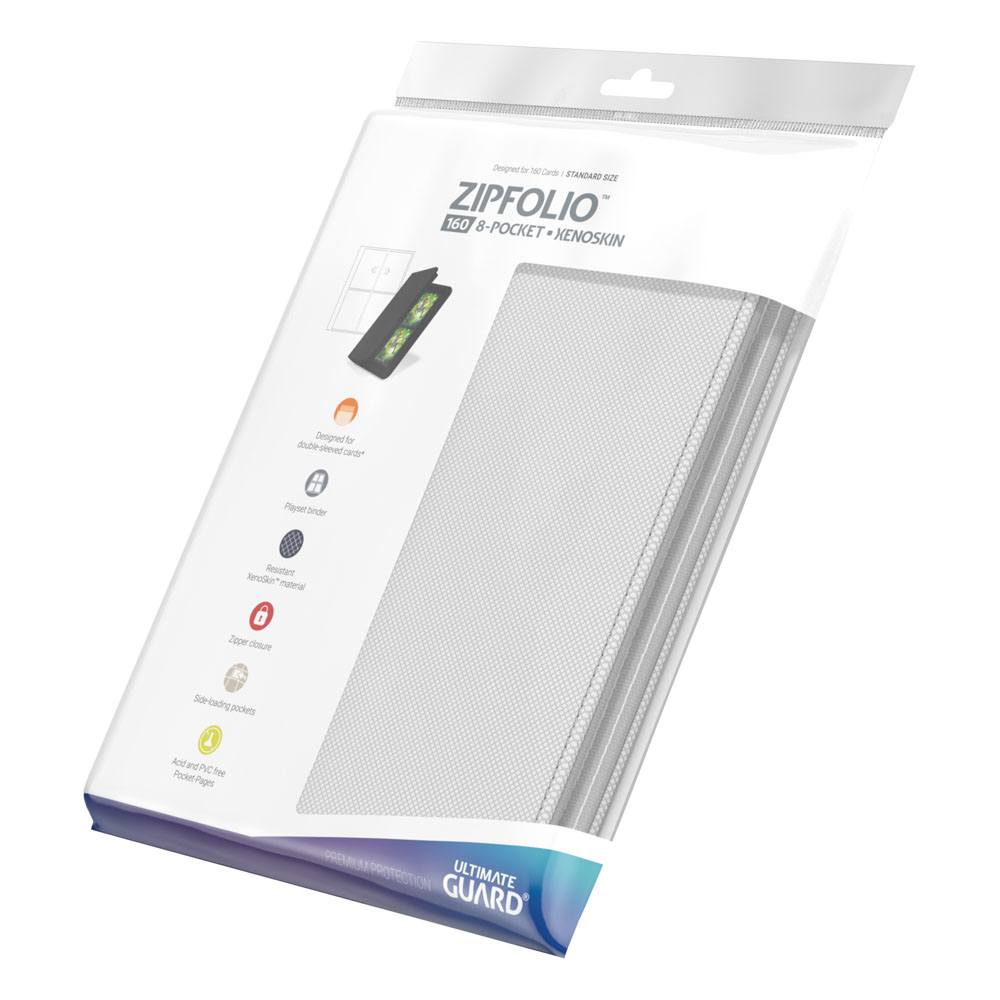Ultimate Guard Zipfolio 160 8-Pocket Xenoskin - White 4260250077245