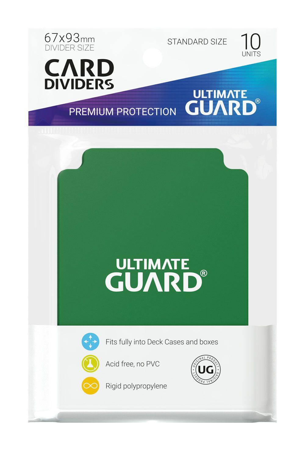 Ultimate Guard Card Dividers Standard Size Green (10) - Amuzzi