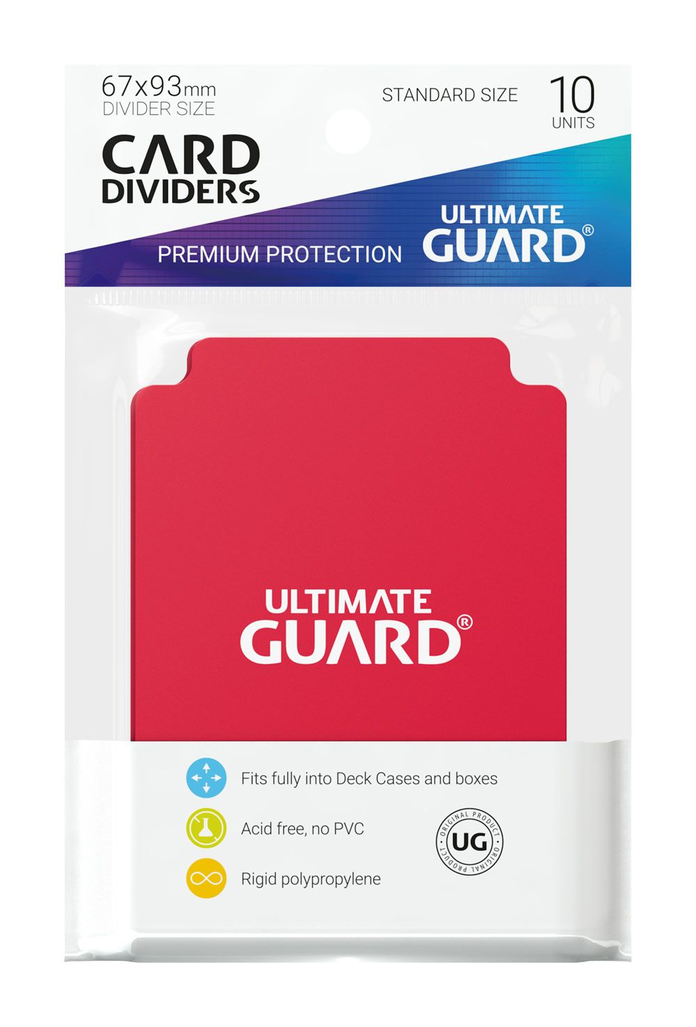 Ultimate Guard Card Dividers Standard Size Red (10) - Amuzzi