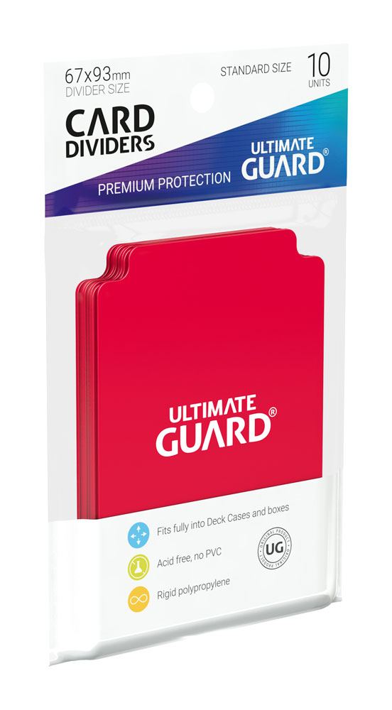 Ultimate Guard Card Dividers Standard Size (10) - Red 4260250077351