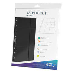 Ultimate Guard 18-Pocket Pages Side-Loading Black (10) - Amuzzi