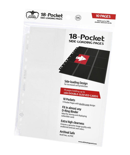 Ultimate Guard 18-Pocket Pages Side-Loading White (10) 4260250078372