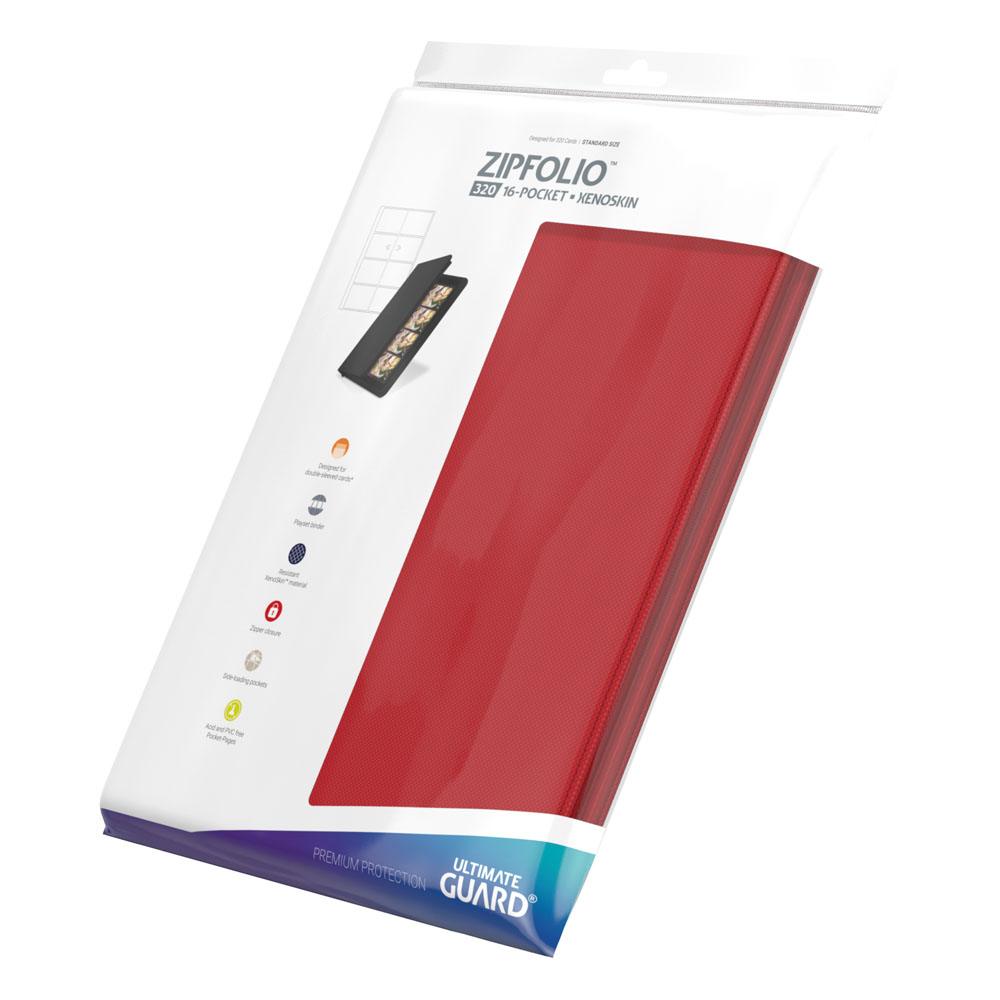 Ultimate Guard Zipfolio 320 - 16-Pocket Xenoskin Red - Amuzzi