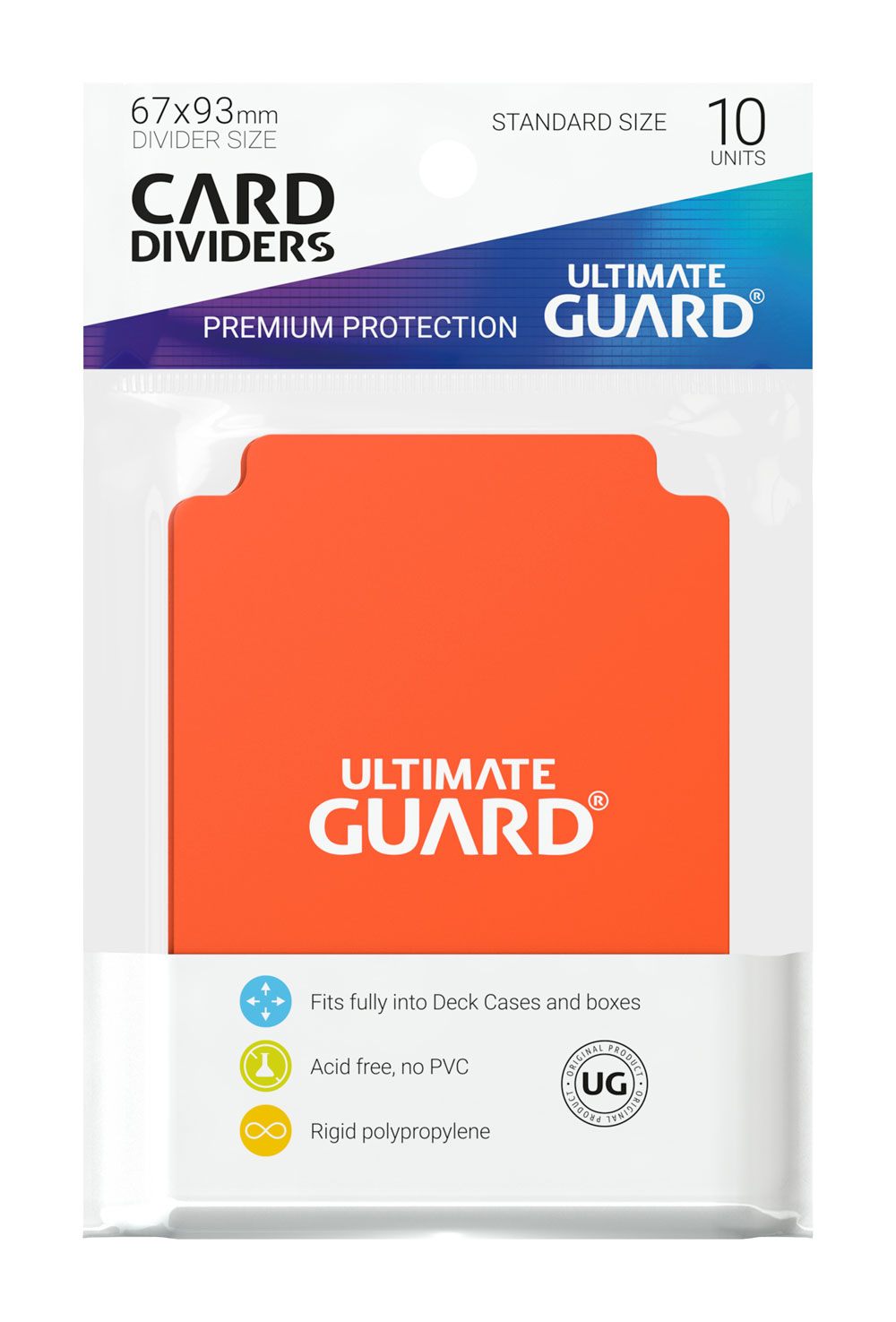 Ultimate Guard Card Dividers Standard Size Orange (10) - Amuzzi