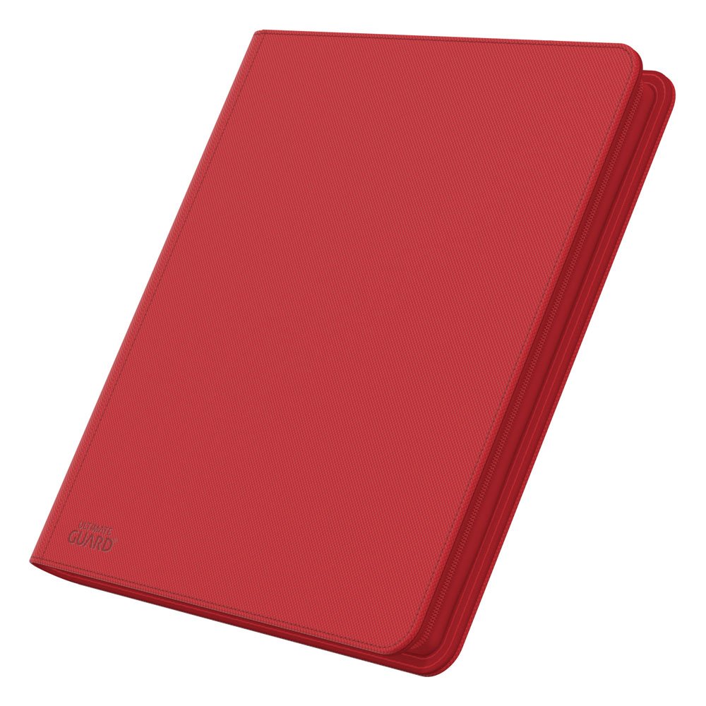 Ultimate Guard Zipfolio 480 - 24-Pocket Xenoskin (Quadrow) - Red - Amuzzi