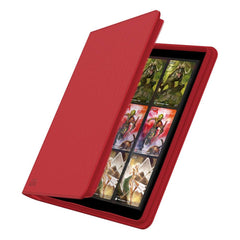 Ultimate Guard Zipfolio 480 - 24-Pocket Xenoskin (Quadrow) - Red - Amuzzi