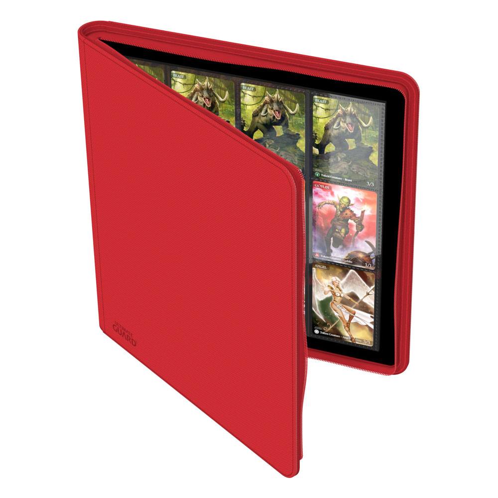 Ultimate Guard Zipfolio 480 - 24-Pocket Xenoskin (Quadrow) - Red - Amuzzi