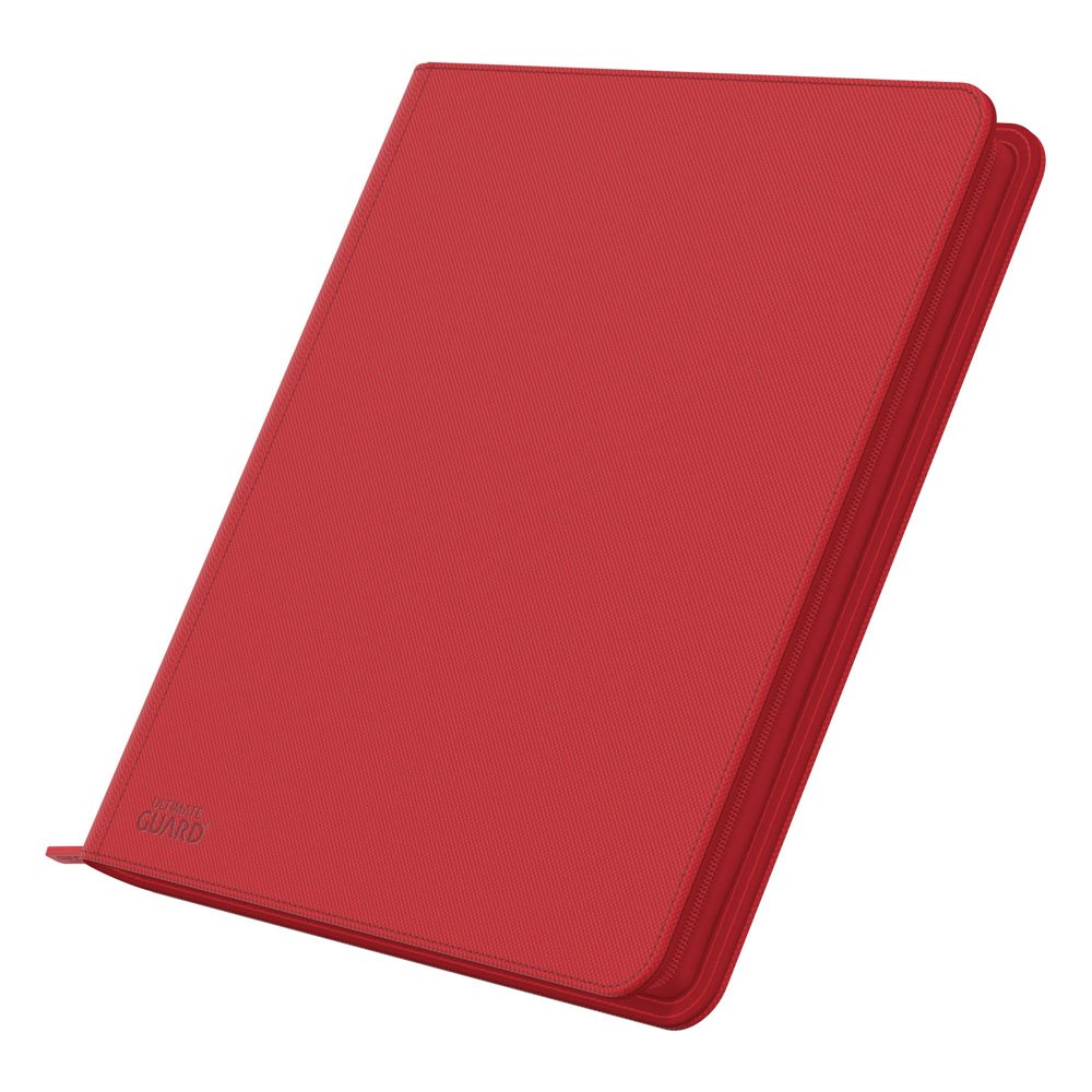 Ultimate Guard Zipfolio 480 - 24-Pocket Xenoskin (Quadrow) - Red - Amuzzi