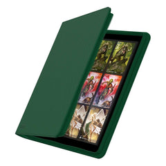 Ultimate Guard Zipfolio 480 - 24-Pocket Xenoskin (Quadrow) - Green - Amuzzi