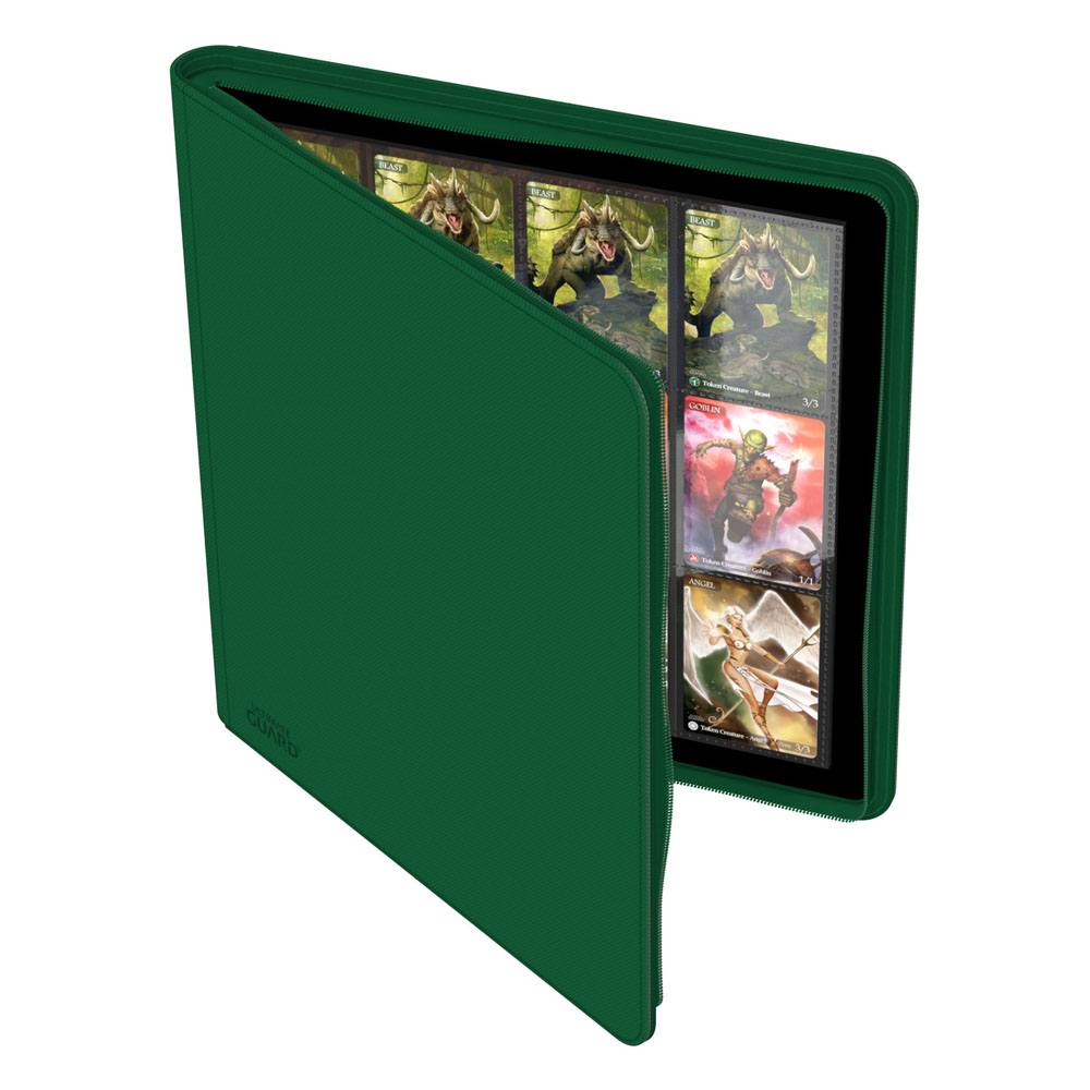 Ultimate Guard Zipfolio 480 - 24-Pocket Xenoskin (Quadrow) - Green - Amuzzi