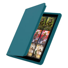 Ultimate Guard Zipfolio 480 - 24-Pocket Xenoskin (Quadrow) - Petrol Blue - Amuzzi