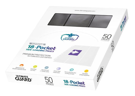 Ultimate Guard 18-Pocket Pages Side-Loading (50) - Black 4056133001366