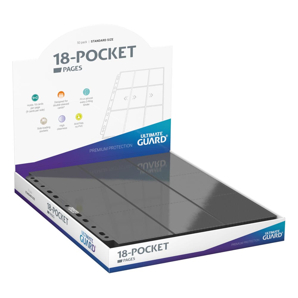 Ultimate Guard 18-Pocket Pages Side-Loading (50) - Grey 4056133001441