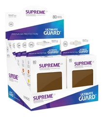 Ultimate Guard Supreme UX Sleeves Standard Size Brown (80) - Amuzzi