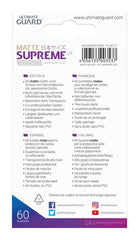 Ultimate Guard Supreme UX Sleeves Japanese Size Matte Black (60) 4056133003537